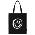 Сумка-шоппер BRAUBERG, канвас, 40х35 см, черный, Smiley, 271900