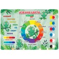 Настольное покрытие для труда и творческих занятий, ПВХ, BRAUBERG KIDS, Color map, 50х35 см, 272360