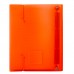 Тетрадь на кольцах А5 175х220 мм, 120 л., пластик, клетка, с резинкой, BRAUBERG, оранжевая, 403571