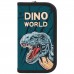 Пенал ПИФАГОР, 2 отделения, ламинированный картон, 19х11 см, Dino world, 272249