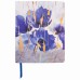 Тетрадь А5 (168х208 мм), 80 л., сшивка, клетка, под кожу, BRAUBERG VISTA, "Blue flowers", 403920