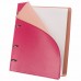 Тетрадь на кольцах А5 (180х220 мм), 120 листов, под кожу, BRAUBERG "Joy", розовый/светло-розовый, 129990