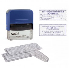 Штамп самонаборный Colop Printer 50C SET- F с, 8стр. б/рамки, 6 стр.с рамкой, 2 кассы, пластик, 69*30мм