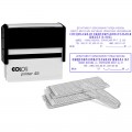 Штамп самонаборный Colop Printer 45N SET- F с, 7стр. б/рамки, 5стр.с рамкой, 2 кассы, пластик, 25*82мм