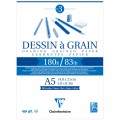 Скетчбук 30л., А5 Clairefontaine "Dessin a grain", на склейке, мелкозернистая, 180г/м2, 96626C