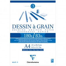 Скетчбук 30л., А4 Clairefontaine "Dessin a grain", на склейке, мелкозернистая, 180г/м2, 96624C