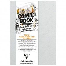 Скетчбук для маркеров 32л., 176*250 Clairefontaine "Comic book", на склейке, 220г/м2, 975197C