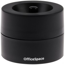 Скрепочница магнитная OfficeSpace, без скрепок, черная, картонная коробка