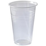 Одноразовые стаканы, комплект 100 шт., пластиковые, 0,2 л, прозрачные, ПП, 2,5гр, холодное/горячее