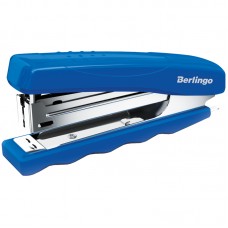 Степлер №10 Berlingo "Comfort" до 16л., пластиковый корпус, с антистеплером, синий, DSn_16261