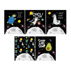 Тетрадь 12 л., клетка, обложка мелованный картон, ArtSpace "Космос. Fantastic space", Т12к_29818