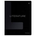 Тетрадь предметная 48л. Greenwich Line "Сolor black" - Литература, софт-тач ламинация, выборочный УФ-лак, 70г/м2,  EX48-49375