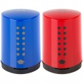 Точилка пластиковая Faber-Castell "Grip 2001 Mini", 1 отверстие, контейнер, красная/синяя, 183710