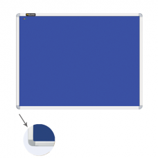 Доска c текстильным покрытием для объявлений (90х120 см) синяя, РОССИЯ, BRAUBERG, 231701