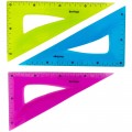 Треугольник 30°, 18см Berlingo "Flexy", пластиковый, гибкий, ассорти, европодвес, TR_10018