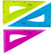 Треугольник 30°, 18см Berlingo "Flexy", пластиковый, гибкий, ассорти, европодвес, TR_10018