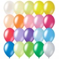 Воздушные шары, 100шт., М12/30см, MESHU, металлик, 20 цветов ассорти, MS_31622
