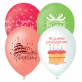 Воздушные шары,  25шт, М12/30см, ПатиБум "День Рождения. Букет шаров", пастель, декоратор, шелк, 4690296054274