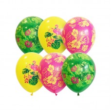 Воздушные шары, 25шт., M10/30см, ПатиБум "Гавайская Вечеринка", ассорти