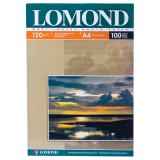 Фотобумага для струйной печати, А4, 120 г/м2, 100 листов, односторонняя матовая, LOMOND, 0102003