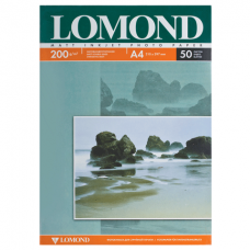 Фотобумага для струйной печати, А4, 200 г/м2, 50 листов, двухсторонняя, матовая, LOMOND, 0102033