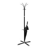 Вешалка-стойка Классикс-ТМ3, 1,8 м, крестовина 70*70см, 5 крючков+место для зонтов, металл, черная