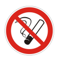 Знак запрещающий "Запрещается курить", круг, диаметр 200 мм, самоклейка, 610001/Р 01