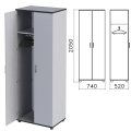 Шкаф для одежды "Монолит", 740х520х2050 мм, цвет серый, ШМ50.11
