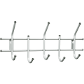 Вешалка настенная, металлическая, 5 крючков, 280-600-110 мм, «Стандарт 2/5», цвет белый