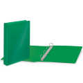 Папка на 4 кольцах с передним прозрачным карманом BRAUBERG, картон/ПВХ, 65 мм, зеленая, до 400 листов, 223532