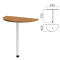 Стол приставной полукруг «Монолит», 700-400-750 мм, цвет орех гварнери (КОМПЛЕКТ)
