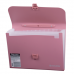 Портфель пластиковый BRAUBERG А4 (327х254х30 мм), 13 отделений, индексные ярлыки, розовый, 221441