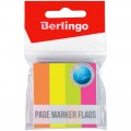 Закладки самоклеящиеся бумажные Berlingo 12*50мм, 100л*4 неоновых цвета, LSz_50124