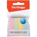 Закладки самоклеящиеся бумажные Berlingo 12*50мм, 100л*4 пастельных цвета, LSz_50125