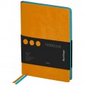 Записная книжка А6 80л., кожзам, Berlingo "Fuze", цветной срез, оранжевый, NB0_87603